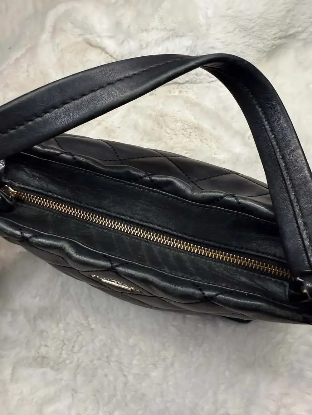 Kate Spade New York Quilted Leather Shoulder Bag in Black